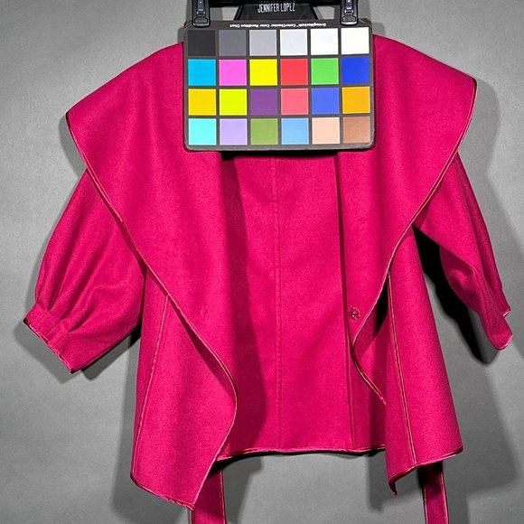 Luii Wide Collar Double Breast‎ Coat With Belt Size M - Picture 15 of 15